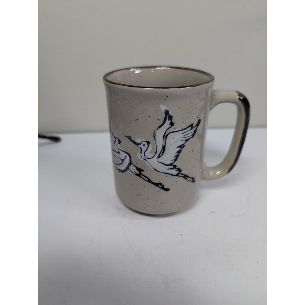 Vintage Crane Stork Flying Mother Child‎ Cup MUG Collectible Cute Gift Coffee